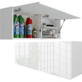 Stile raffinato mobili a muro con contenitore bianco