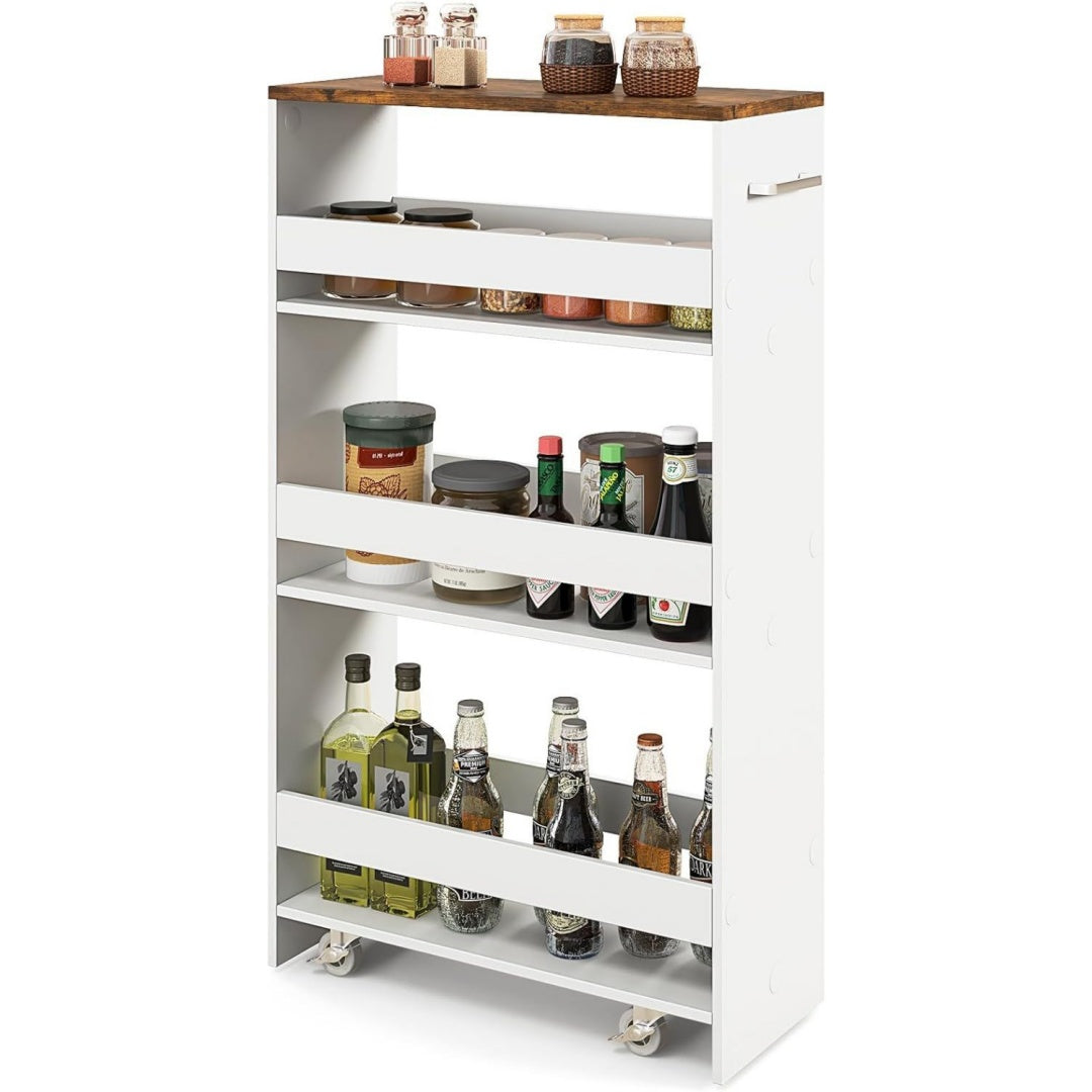 Arredo contemporaneo carrelli portaoggetti bianco