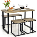 Profilo moderno set sala da pranzo in metallo antiscivolo oro
