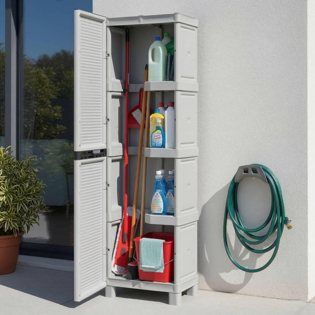 Arredo contemporaneo armadietti e credenze da esterno grigio