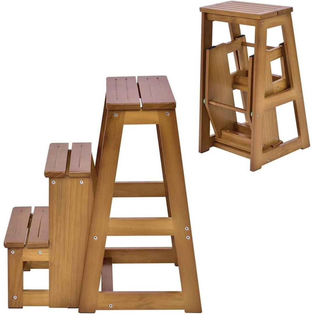 Finitura armoniosa scalette in legno pieghevole marrone
