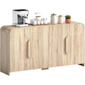 Stile raffinato credenze e buffet in legno regolabile rosso