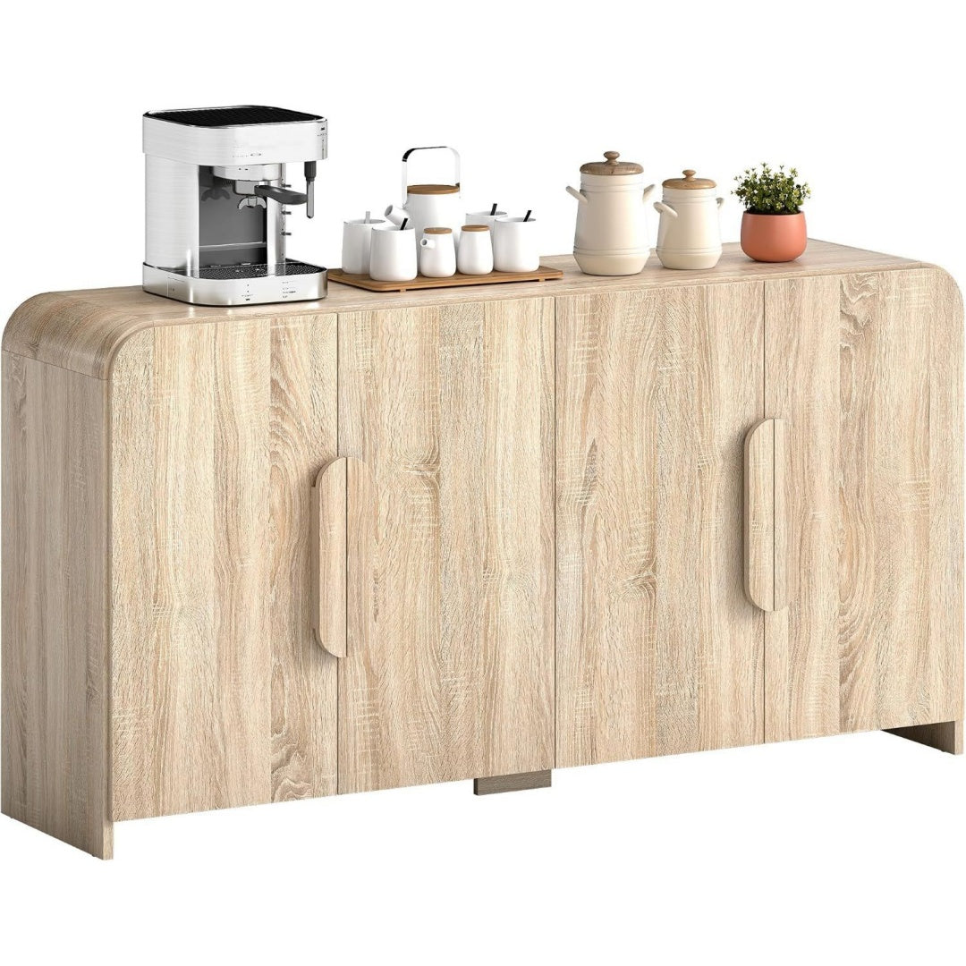 Stile raffinato credenze e buffet in legno regolabile rosso